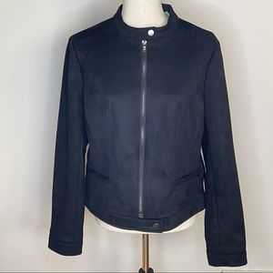 Coffee Shop New York Black Faux Suede Jacket